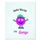 Schattige rond lichaam foto afdruk (Voorkant)