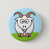 Schattige Ronde Cartoon Saanen Geit Button 5,7 Cm (Voorkant)
