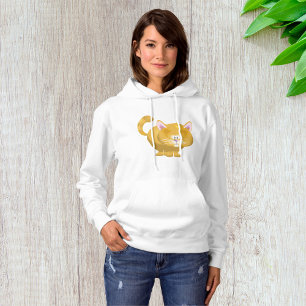 Schattige Ronde Kaneelkleurige Huiskat Hoodie
