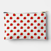 Schattige rood aardbeienpatroon monogram etui (Achterkant)