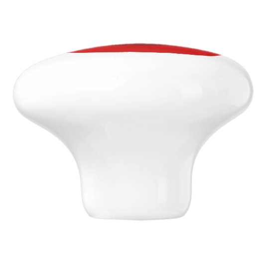 Schattige rood Beer Keramische Knop (Zijkant)