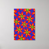 Schattige rood bloemmotief canvas afdruk (Voorkant)