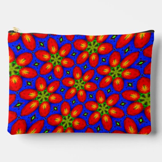 Schattige rood bloemmotief etui (Voorkant)