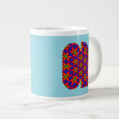 Schattige rood bloemmotief grote koffiekop (Voorkant rechts)