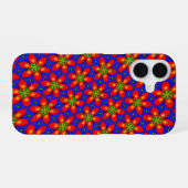 Schattige rood bloemmotief iPhone 16 hoesje (Achterkant horizontaal)