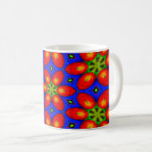 Schattige rood bloemmotief koffiemok (Voorkant rechts)