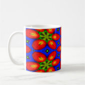 Schattige rood bloemmotief koffiemok (Links)