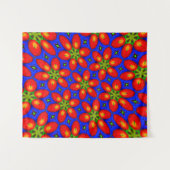Schattige rood bloemmotief wandkleed (Voorkant (horizontaal))