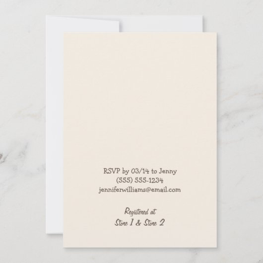 Schattige rood en blauw  Baby shower Kaart (Achterkant)