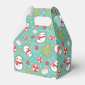 Schattige rood en blauw vakantie bakken traktatiep bedankdoosjes (Achterkant)