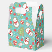 Schattige rood en blauw vakantie bakken traktatiep bedankdoosjes (Geopend)