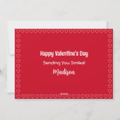 Schattige Rood en Roze Één Foto Hart Valentijnsdag Feestdagenkaart (Achterkant)