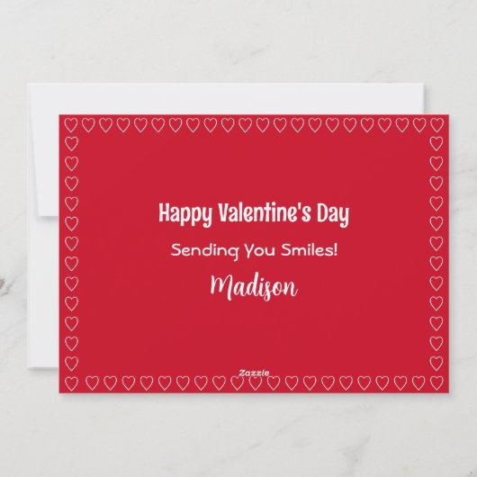 Schattige Rood en Roze Één Foto Hart Valentijnsdag Feestdagenkaart (Achterkant)