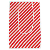 Schattige Rood en Wit als snoep Medium Cadeauzakje (Achterkant)