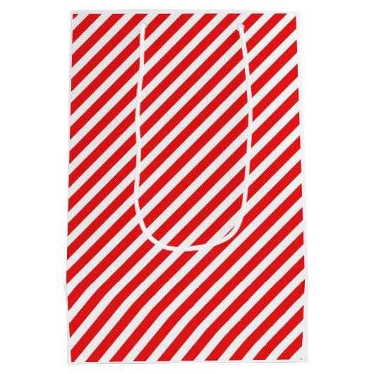 Schattige Rood en Wit als snoep Medium Cadeauzakje (Achterkant)