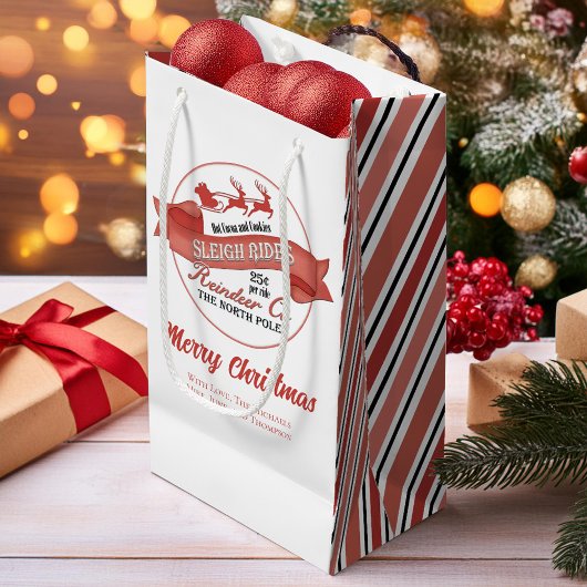 Schattige rood en wit Kerst op maat Klein Cadeauzakje