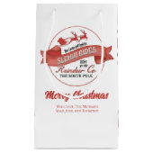 Schattige rood en wit Kerst op maat Klein Cadeauzakje (Voorkant)