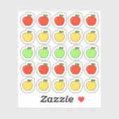Schattige Rood Geel Groene Appels Icon Mini Planne Sticker (Vel)