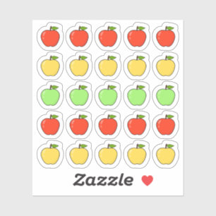 Schattige Rood Geel Groene Appels Icon Mini Planne Sticker