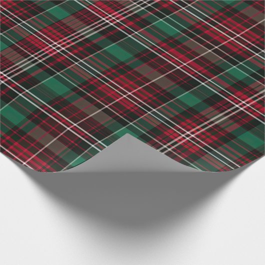 Schattige rood/groen geruite cadeaupapier (Hoek)