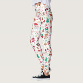 Schattige Rood Groen Lelijk Kerst Sinterklaas Leggings (Links)