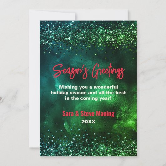 Schattige rood groen marmer kunst kerst nieuwjaar (Voorkant)