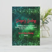 Schattige rood groen marmer kunst kerst nieuwjaar (Staand voorkant)