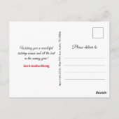 Schattige rood groen marmer kunst kerst nieuwjaar briefkaart (Achterkant)