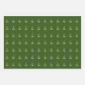 Schattige Rood Groen Wit Kerstboom Patroon Gift Inpakpapier Vel (Voorkant 2)