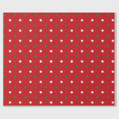 Schattige rood groen wit polka dots modern Christm Cadeaupapier (Vlak)