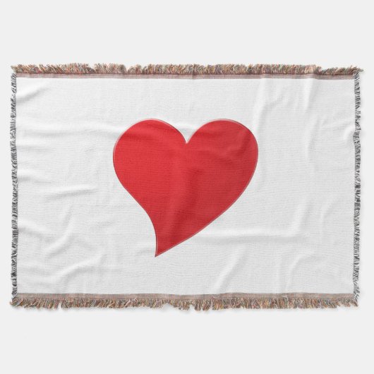 Schattige rood groot hart minimalistisch modern Va Deken (Voorkant)