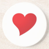 Schattige rood groot hart minimalistisch modern Va Zandsteen Onderzetter (Voorkant)