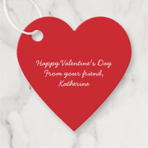 Schattige rood hart aangepaste klaslokaal Valentij Bedankjes Labels