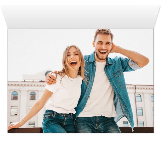 Schattige rood hart aangepaste tekst foto Valentij (Binenzijde Horizontaal (Onderkant))