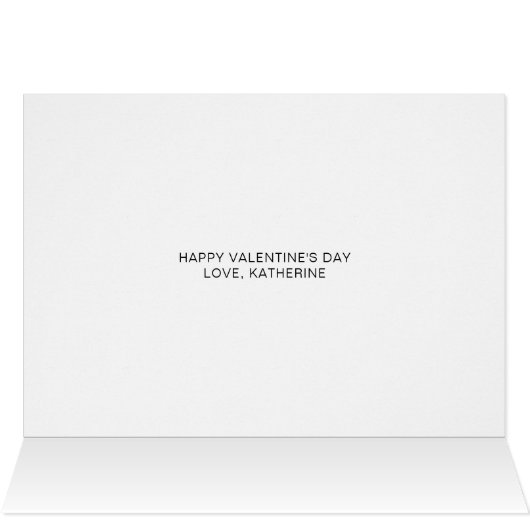 Schattige rood hart aangepaste tekst foto Valentij (Binnen Horizontaal (Boven))