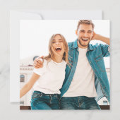 Schattige rood hart aangepaste tekst foto Valentij Kaart (Achterkant)