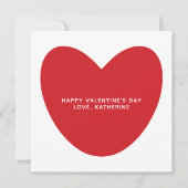Schattige rood hart aangepaste tekst foto Valentij Kaart (Voorkant)