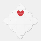 Schattige rood hart aangepaste tekst Valentijnsdag Bedankdoosjes (Uitgevouwen)