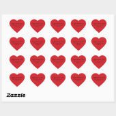 Schattige rood hart script Valentijnsdag klaslokaa Sticker (Vel)