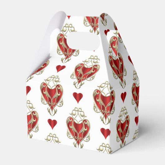 Schattige rood hart Valentijn partij Bedankdoosjes (Achterkant)