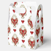 Schattige rood hart Valentijn partij Bedankdoosjes (Geopend)