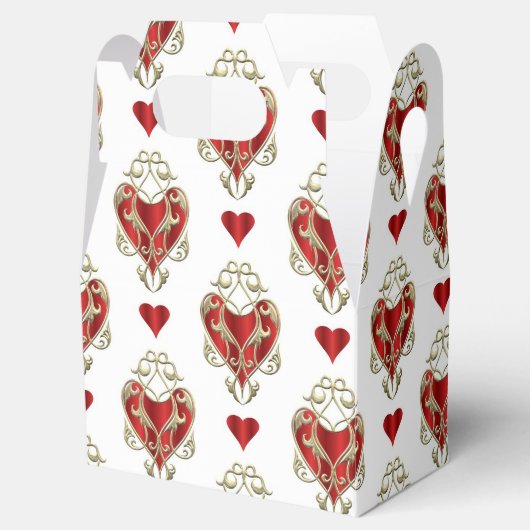 Schattige rood hart Valentijn partij Bedankdoosjes (Geopend)