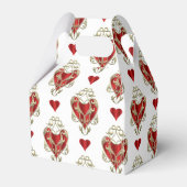 Schattige rood hart Valentijn partij Bedankdoosjes (Voorkant Zijde)