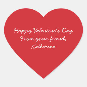 Schattige rood hart Valentijnsdag kinder klaslokaa Sticker
