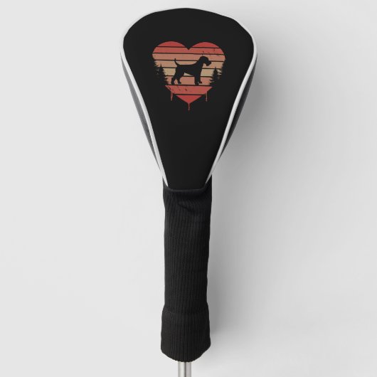 Schattige Rood Hart Welsh Terriers 80s Golfheadcover (Voorkant)
