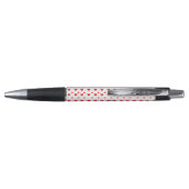 Schattige rood hartpatroon Valentijnsdag monogram Pen (Achterkant)