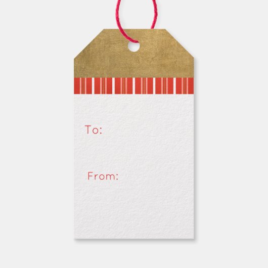 Schattige rood kerstcadeau Label Cadeaulabel (Achterkant)