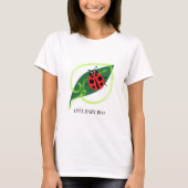 Schattige Rood lieveheersbeestje Green Love Leaf g T-shirt (Voorkant)