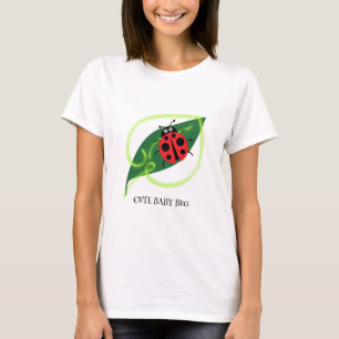 Schattige Rood lieveheersbeestje Green Love Leaf g T-shirt
