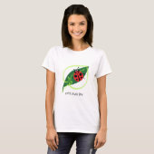Schattige Rood lieveheersbeestje Green Love Leaf g T-shirt (Voorkant volledig)